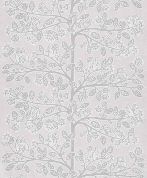 Baum Beige Vlies-Tapete