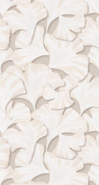 Graue Tapete Bilboa Blätter Casadeco - Ginkgo Texdecor GINK86241212