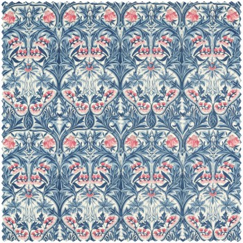 Dekostoff Glockenblumen blau MEWF227037