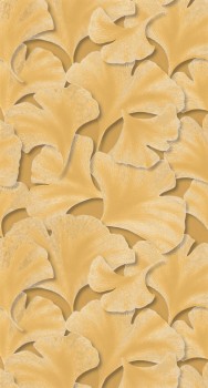 Große Ginkgo Blätter Tapete ocker Casadeco - Ginkgo Texdecor GINK86242322