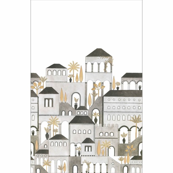 Architektur schwarz weiß Wandbild Caselio - Moonlight 2 Texdecor MLGT104200991