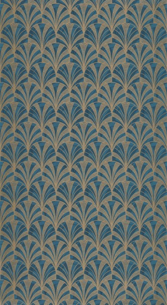 Blue wallpaper semicircles Casadeco - 1930 Texdecor MNCT85736313
