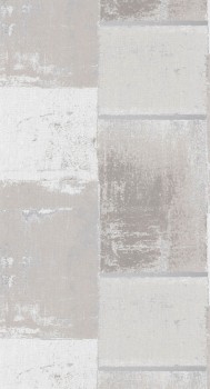 Gray and Silver Non-Woven Wallpaper Graphic Pattern Casadeco - Gallery GLRY86179201