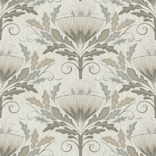 Blattmuster Eiche cream Kalina 019105