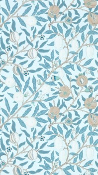 Tapete Granatapfelmuster blau MSIM217084