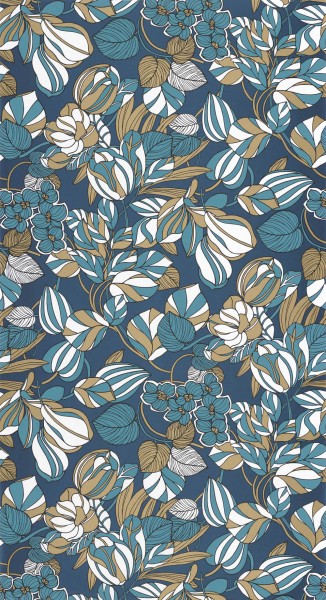 Kleine Blümchen Tapete blau Casadeco - 1930 Texdecor MNCT85716306