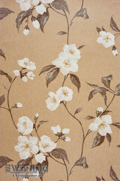 SALE set of 3 36-INF24831127 Casa Deco Infinity non-woven wallpaper beige floral motif