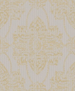 Ornament grau-gold Vliestapete Dalia 101403